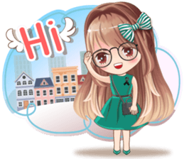 Whip cream Office girl sticker #14053286