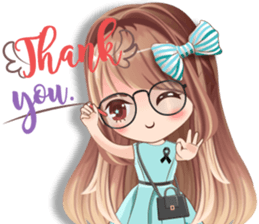 Whip cream Office girl sticker #14053295