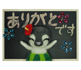 FUNNYBEGO & FRIENDS stuffed penguin 2 sticker #14053449