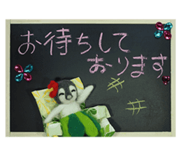 FUNNYBEGO & FRIENDS stuffed penguin 2 sticker #14053456