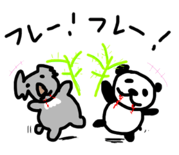 Meat eating PANDA & KOALA sticker #14055601
