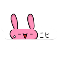 Loose rabbit character 2 sticker #14055826