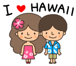 Hawaiian Boy & Girl sticker #14057606