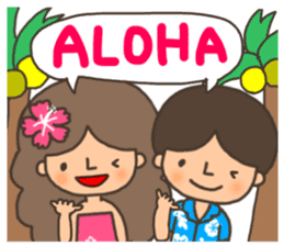 Hawaiian Boy & Girl sticker #14057607