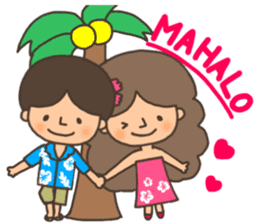 Hawaiian Boy & Girl sticker #14057609