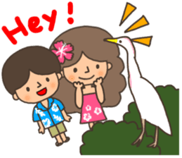 Hawaiian Boy & Girl sticker #14057611