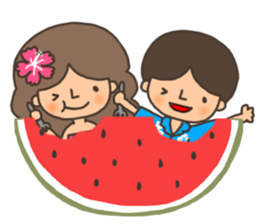 Hawaiian Boy & Girl sticker #14057617