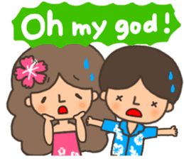 Hawaiian Boy & Girl sticker #14057619