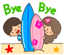 Hawaiian Boy & Girl sticker #14057629