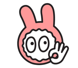 Face of PinkRabbit sticker #14058501