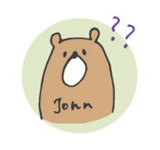 John's bear sticker sticker #14058881