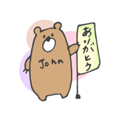 John's bear sticker sticker #14058894