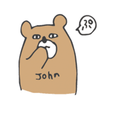 John's bear sticker sticker #14058910