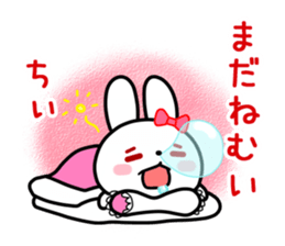 The white rabbit with ribbon for "Chiee" sticker #14059423