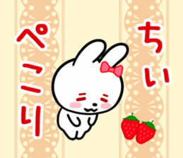 The white rabbit with ribbon for "Chiee" sticker #14059425