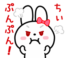 The white rabbit with ribbon for "Chiee" sticker #14059434