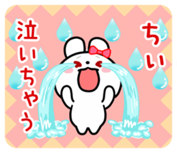 The white rabbit with ribbon for "Chiee" sticker #14059435