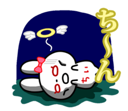 The white rabbit with ribbon for "Chiee" sticker #14059437