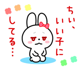 The white rabbit with ribbon for "Chiee" sticker #14059439