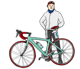 Cycling is used by people with hobbies! sticker #14060272