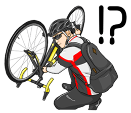 Cycling is used by people with hobbies! sticker #14060290