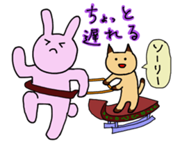 Rabbit's & Cat (Heartwarming) sticker #14061828