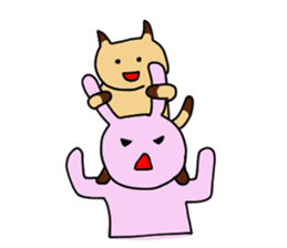 Rabbit's & Cat (Heartwarming) sticker #14061836