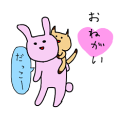 Rabbit's & Cat (Heartwarming) sticker #14061860