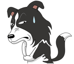 Border Collie - black and white brother sticker #14063104