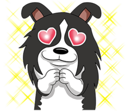 Border Collie - black and white brother sticker #14063122