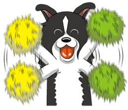 Border Collie - black and white brother sticker #14063123