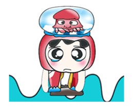 ... Mr. Hunta and squid. sticker #14063280