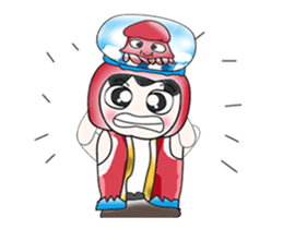 ... Mr. Hunta and squid. sticker #14063287