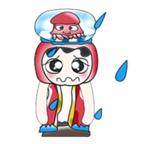 ... Mr. Hunta and squid. sticker #14063289