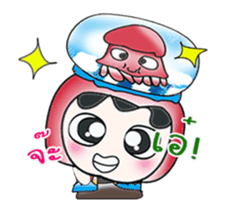 ... Mr. Hunta and squid. sticker #14063296