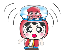 ... Mr. Hunta and squid. sticker #14063298