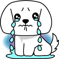 White Dog Karin-2 sticker #14063657