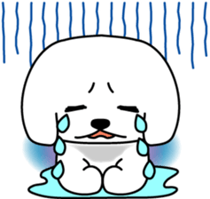 White Dog Karin-2 sticker #14063659