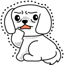 White Dog Karin-2 sticker #14063662