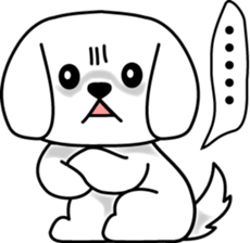 White Dog Karin-2 sticker #14063663