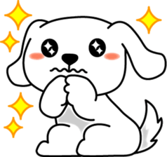 White Dog Karin-2 sticker #14063667