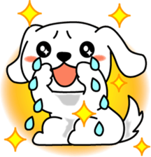 White Dog Karin-2 sticker #14063668