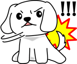 White Dog Karin-2 sticker #14063670