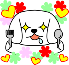 White Dog Karin-2 sticker #14063678