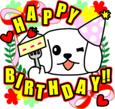 White Dog Karin-2 sticker #14063681