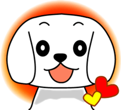 White Dog Karin-2 sticker #14063682