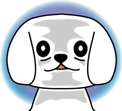 White Dog Karin-2 sticker #14063683