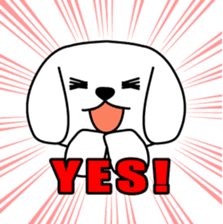 White Dog Karin-2 sticker #14063684