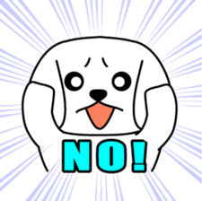 White Dog Karin-2 sticker #14063685