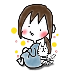 Megmirror with White Cat